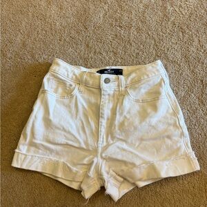 Hollister Women's Cream Jean Shorts